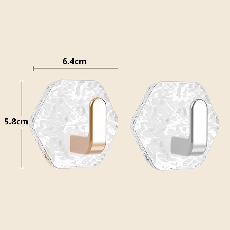 Punch-Free Adhesive Hooks – 3kg capacity. No drilling, no trace