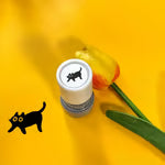 Cat Pattern Stamp, 5 Counts/set Round Self-inking Stamp