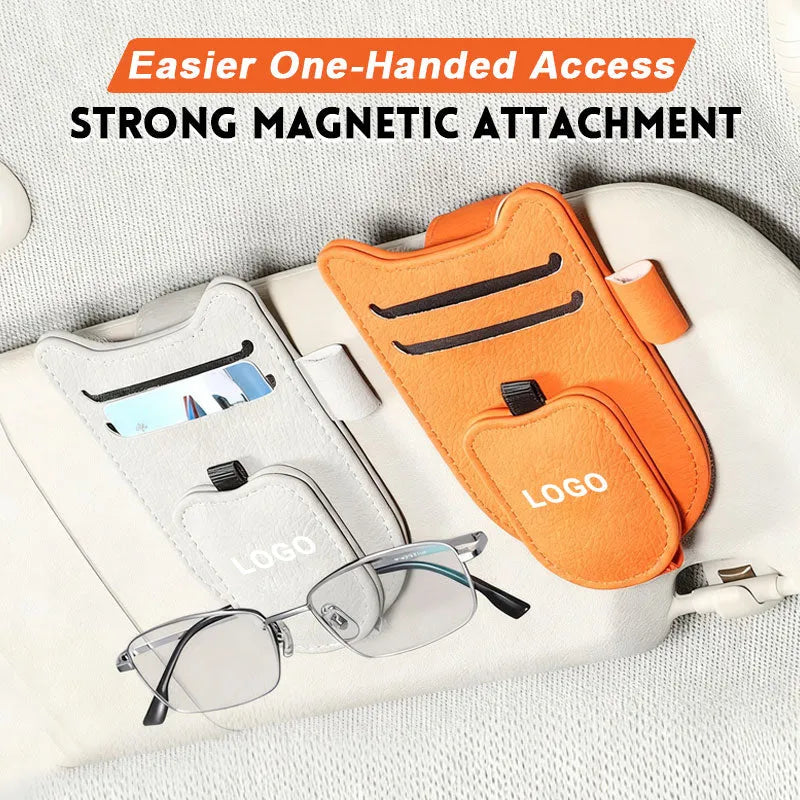 🚗Sun visor glasses holder for cars easily accessible, space-saving, versatile