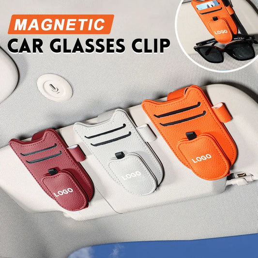 🚗Sun visor glasses holder for cars easily accessible, space-saving, versatile