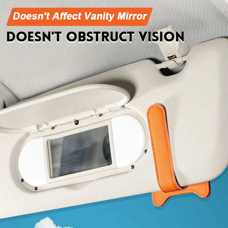 🚗Sun visor glasses holder for cars easily accessible, space-saving, versatile