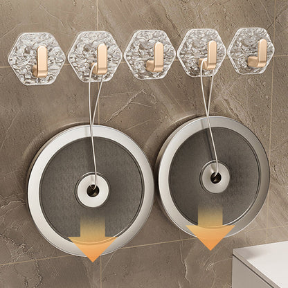 Punch-Free Adhesive Hooks – 3kg capacity. No drilling, no trace